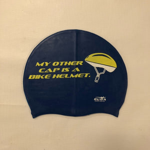 Duda "My Other Cap Is a Bike Helmet" Swim Cap