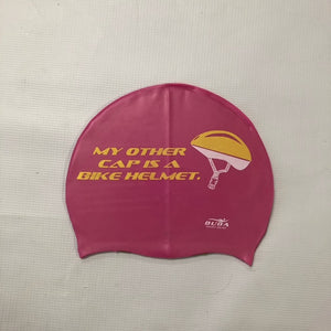 Duda "My Other Cap Is a Bike Helmet" Swim Cap