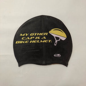 Duda "My Other Cap Is a Bike Helmet" Swim Cap