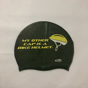Duda "My Other Cap Is a Bike Helmet" Swim Cap