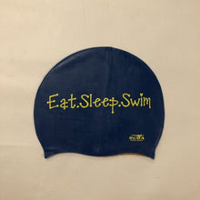 Load image into Gallery viewer, Duda “Eat. Sleep. Swim.” (Type) Swim Cap